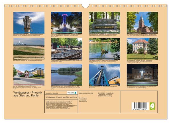 Produktbild: Wei&szlig;wasser - Phoenix aus Glas und Kohle (Wandkalender 2026 DIN A3 quer), CALVENDO Monatskalender