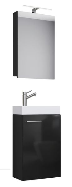 Produktbild: 3-tlg G&auml;ste WC Waschplatz Waschtisch Slito Schrank