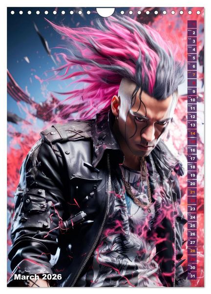 Produktbild: CYBERPUNK Cool guys (Wall Calendar 2026 DIN A4 portrait), CALVENDO 12 Month Wall Calendar