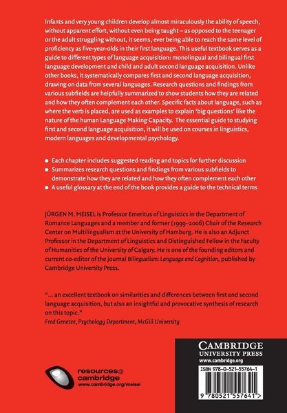 Produktbild: First and Second Language Acquisition