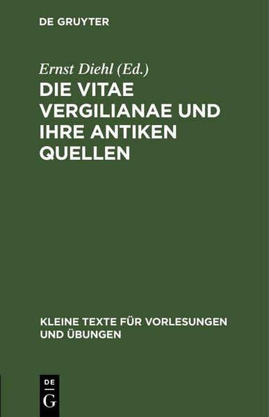 Produktbild: Die Vitae Vergilianae und ihre antiken Quellen