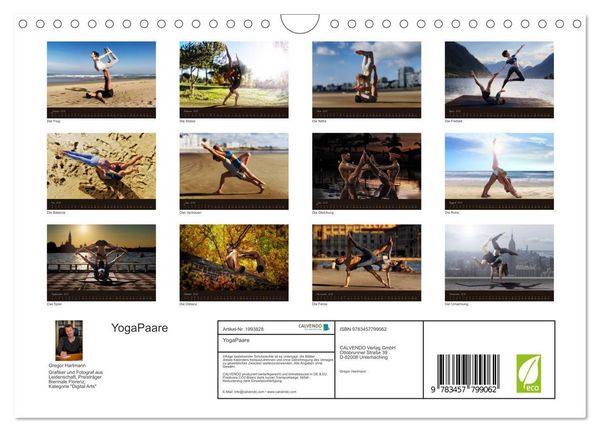 Produktbild: YogaPaare (Wandkalender 2026 DIN A4 quer), CALVENDO Monatskalender