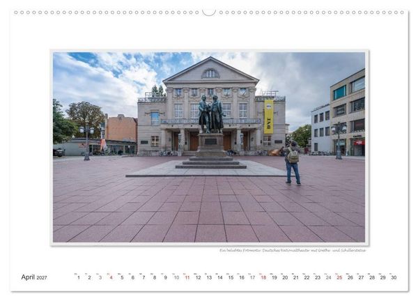 Produktbild: Emotionale Momente: Weimarer Ansichten. (hochwertiger Premium Wandkalender 2027 DIN A2 quer), Kunstdruck in Hochglanz