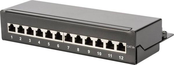 Digitus DN-91612SD-EA 12 Port CAT 6a 1 HE Schwarz (RAL 9005) Bestückt