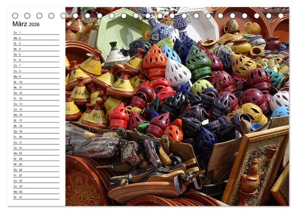Produktbild: Marokko in Farbe (Tischkalender 2026 DIN A5 quer), CALVENDO Monatskalender