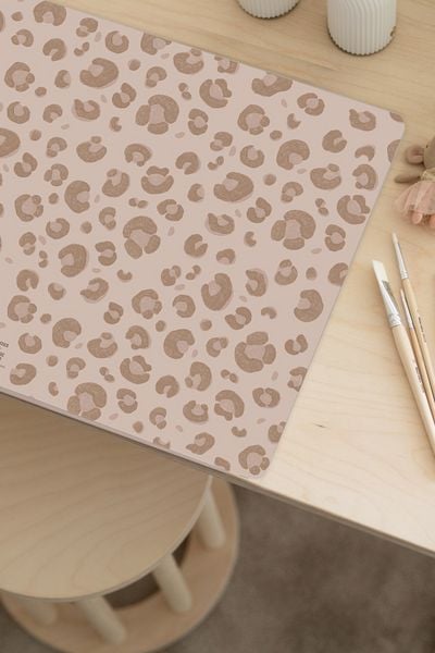 Produktbild: Scriptum Schreibtischunterlage f&uuml;r Kinder Leoparden Muster - 60 x 40 cm - aus premium Vinyl