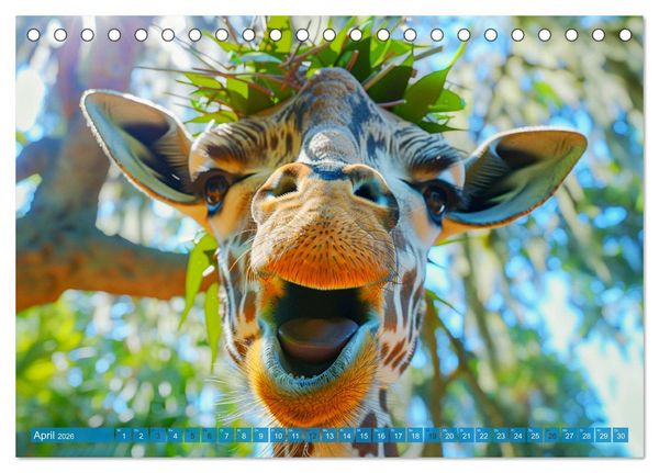 Produktbild: Witzige Tier-Selfies. Lustige Portraits aus der Tierwelt (Tischkalender 2026 DIN A5 quer), CALVENDO Monatskalender