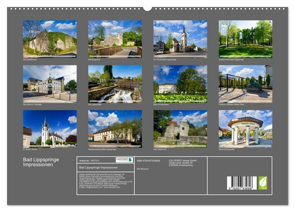 Produktbild: Bad Lippspringe Impressionen (Wandkalender 2026 DIN A2 quer), CALVENDO Monatskalender