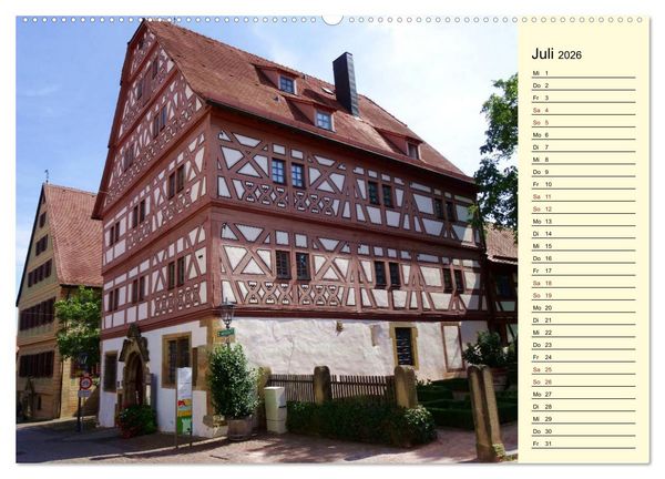 Produktbild: Unterwegs in Bietigheim-Bissingen (hochwertiger Premium Wandkalender 2026 DIN A2 quer), Kunstdruck in Hochglanz
