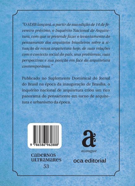 Produktbild: Inqu&eacute;rito Nacional de Arquitetura