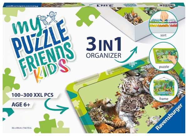 Kinderpuzzle Organizer grün 3 in 1 100-300 Teile
