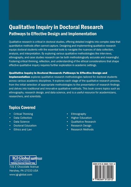 Produktbild: Qualitative Inquiry in Doctoral Research