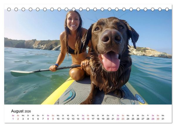 Produktbild: Stand up paddling - SUP (Tischkalender 2026 DIN A5 quer), CALVENDO Monatskalender