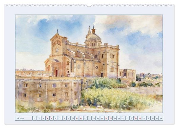 Produktbild: Malta - Perle im s&uuml;dlichen Mittelmeer (Wandkalender 2026 DIN A2 quer), CALVENDO Monatskalender