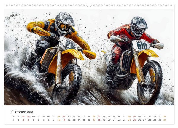 Produktbild: Motocross - Highspeed durch das Jahr (hochwertiger Premium Wandkalender 2026 DIN A2 quer), Kunstdruck in Hochglanz