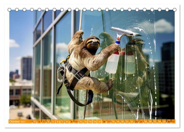 Produktbild: Faultiere im Beruf (Tischkalender 2027 DIN A5 quer), CALVENDO Monatskalender