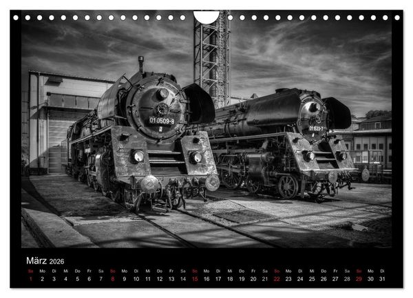 Produktbild: Dampflokomotiven (Wandkalender 2026 DIN A4 quer), CALVENDO Monatskalender