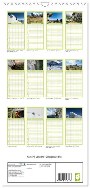 Produktbild: Familienplaner 2026 - Climbing Solutions - Bergsport weltweit mit 5 Spalten (Wandkalender, 21 x 45 cm) CALVENDO