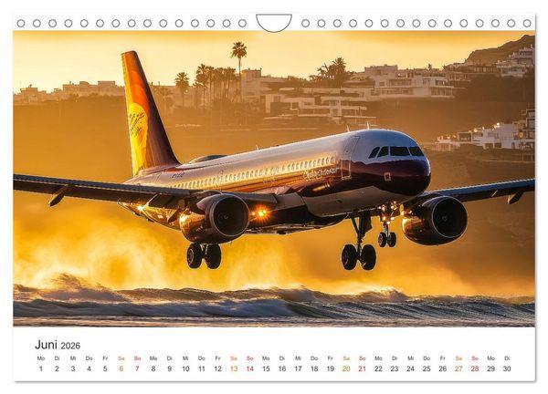 Produktbild: Flugzeuge - Stahlriesen am Himmel (Wandkalender 2026 DIN A4 quer), CALVENDO Monatskalender
