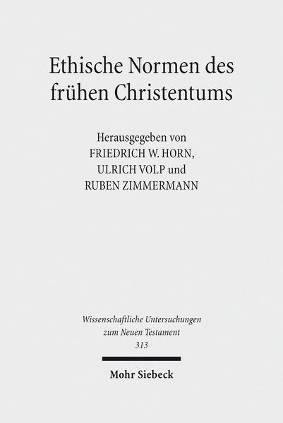 Produktbild: Ethische Normen des fr&uuml;hen Christentums