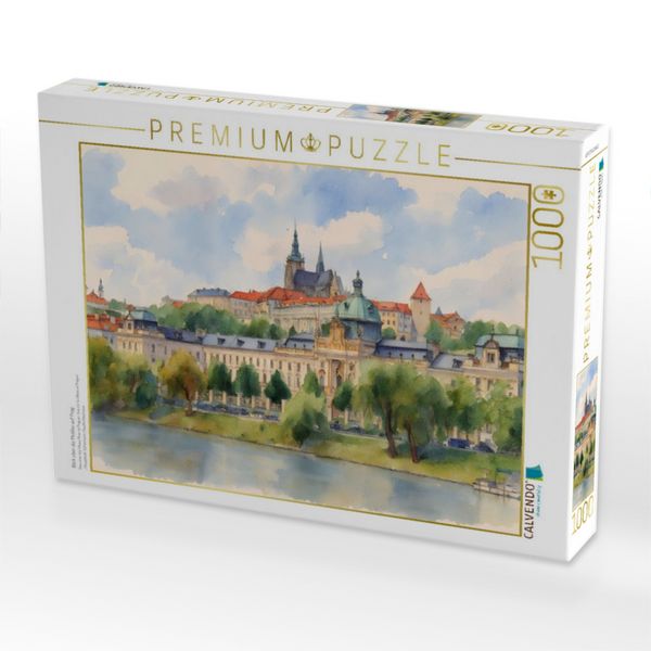 Produktbild: CALVENDO Puzzle Blick &uuml;ber die Moldau auf Prag | 1000 Teile Lege-Gr&ouml;&szlig;e 64x48cm Foto-Puzzle f&uuml;r gl&uuml;ckliche Stunden