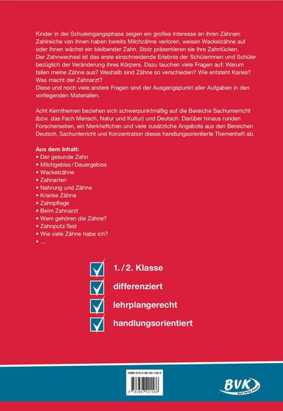 Produktbild: Themenheft Z&auml;hne 1./2. Klasse