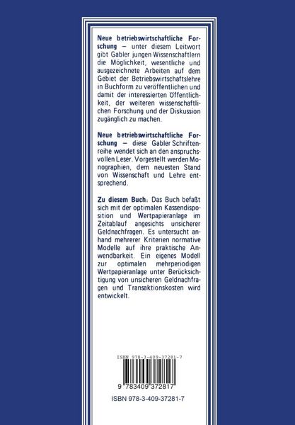 Produktbild: Kassendisposition und Wertpapieranlage