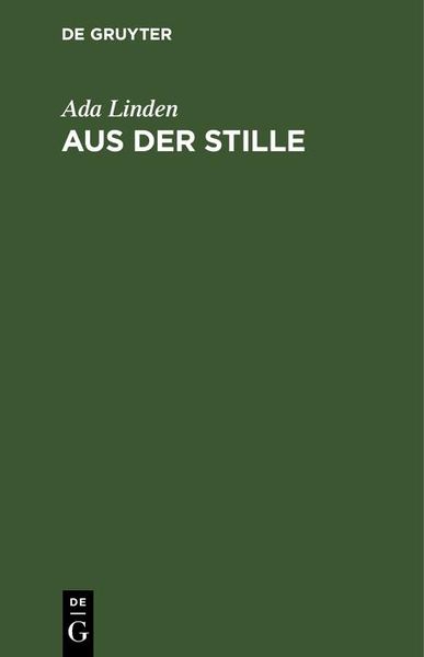 Produktbild: Aus der Stille