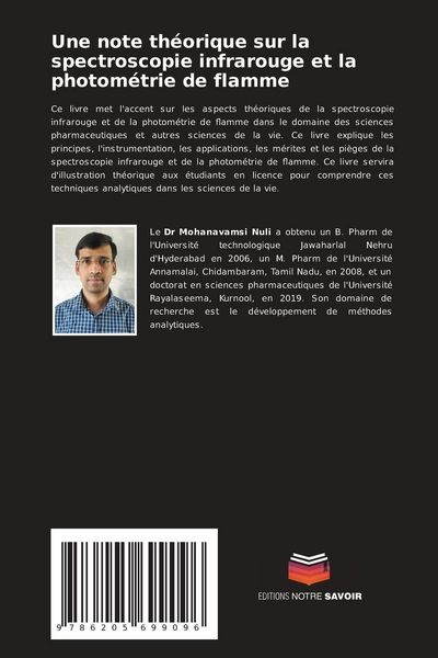 Produktbild: Une note th&eacute;orique sur la spectroscopie infrarouge et la photom&eacute;trie de flamme