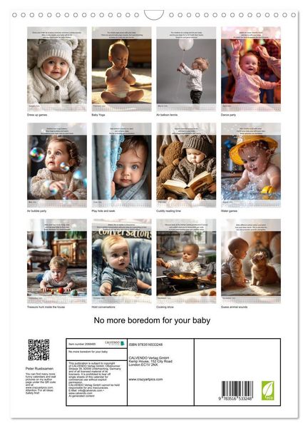 Produktbild: No more boredom for your baby (Wall Calendar 2026 DIN A3 portrait), CALVENDO 12 Month Wall Calendar