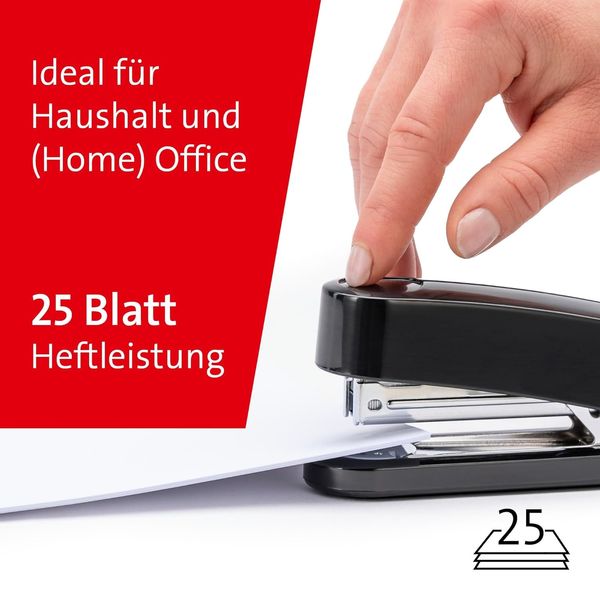 Produktbild: Heftger&auml;t B 2, bis 25 Blatt schwarz, Oberlademechanik