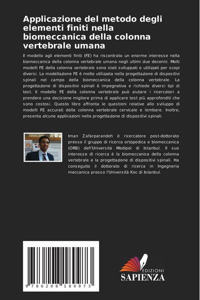Produktbild: Applicazione del metodo degli elementi finiti nella biomeccanica della colonna vertebrale umana