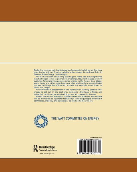 Produktbild: Passive Solar Energy in Buildings