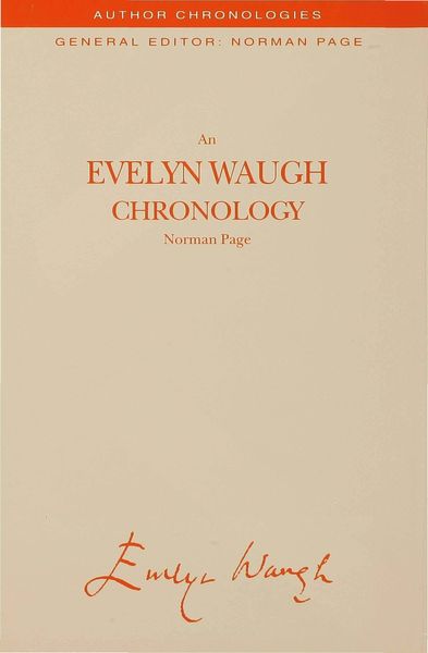 Produktbild: An Evelyn Waugh Chronology
