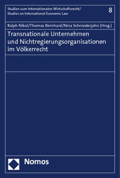 Produktbild: Transnationale Unternehmen und Nichtregierungsorganisationen im V&ouml;lkerrecht