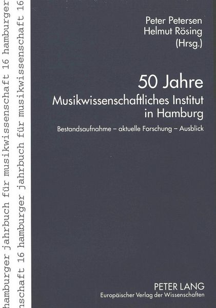 Produktbild: 50 Jahre Musikwissenschaftliches Institut in Hamburg