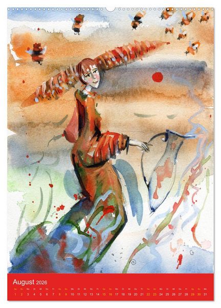 Produktbild: Im Elfenreich- Zauber und Magie der Elfen in sch&ouml;nen Aquarellen (Wandkalender 2026 DIN A2 hoch), CALVENDO Monatskalender