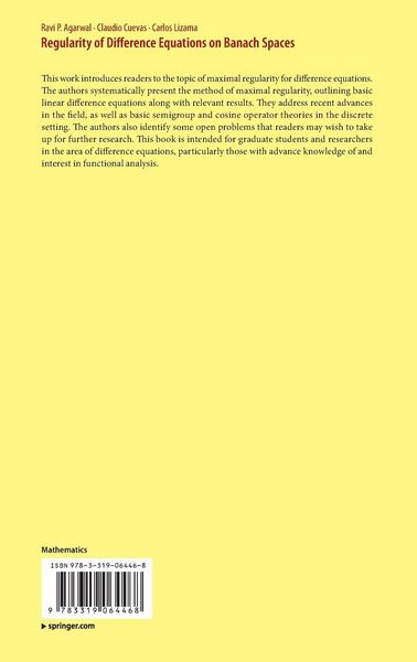 Produktbild: Regularity of Difference Equations on Banach Spaces
