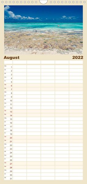 Produktbild: Familienplaner Karibu Sansibar (Wandkalender 2022 , 21 cm x 45 cm, hoch)