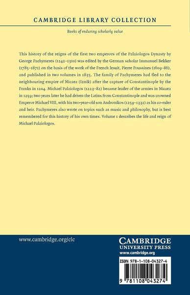Produktbild: Georgii Pachymeris de Michaele Et Andronico Palaeologis Libri Tredecim - Volume 1