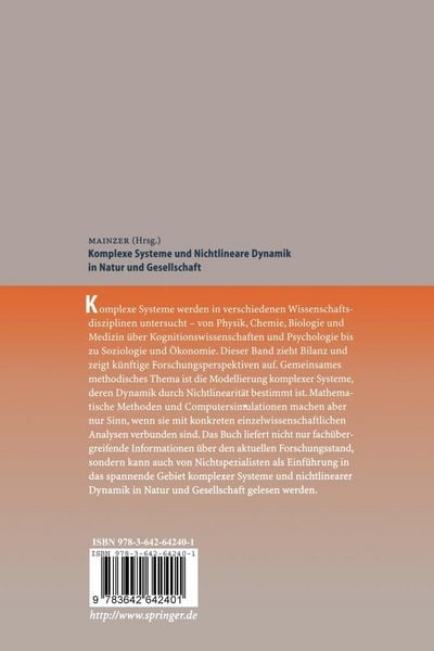 Produktbild: Komplexe Systeme und Nichtlineare Dynamik in Natur und Gesellschaft