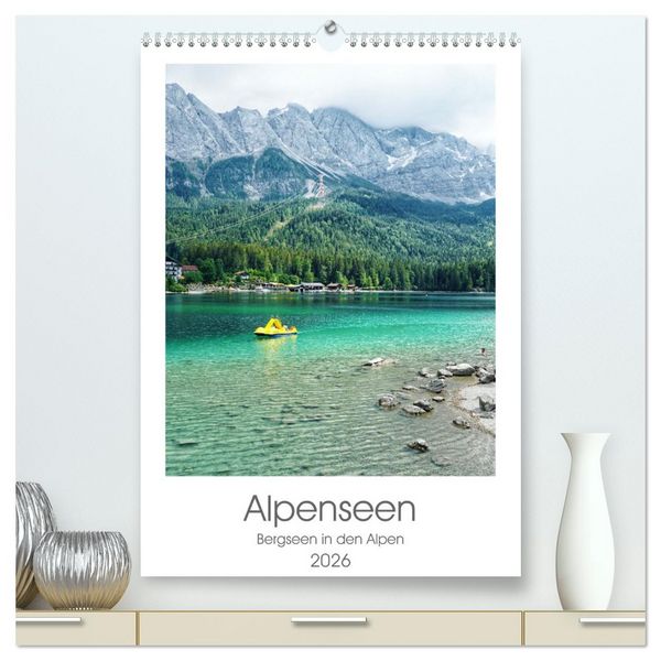 Produktbild: Alpenseen (hochwertiger Premium Wandkalender 2026 DIN A2 hoch), Kunstdruck in Hochglanz