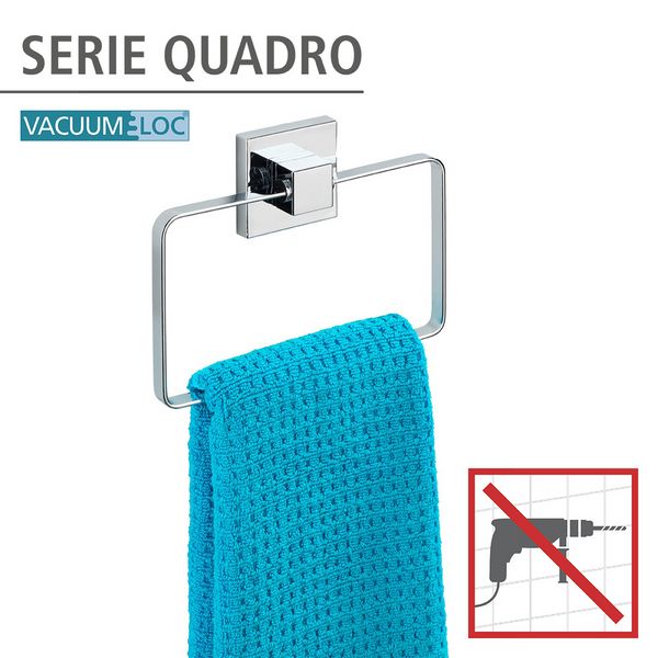 Produktbild: Vacuum-Loc&reg; Handtuchring Mod. Quadro Edelstahl, Befestigen ohne bohren