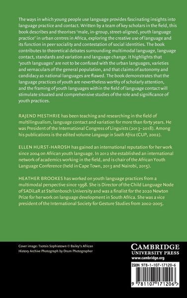 Produktbild: Youth Language Practices and Urban Language Contact in Africa