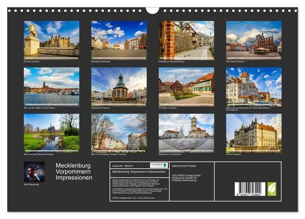 Produktbild: Mecklenburg Vorpommern Impressionen (Wandkalender 2026 DIN A3 quer), CALVENDO Monatskalender