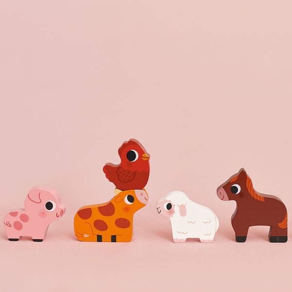 Produktbild: Welche Tiere leben auf dem Bauernhof? 7-teiliges Holzpuzzle ab 18 Monaten