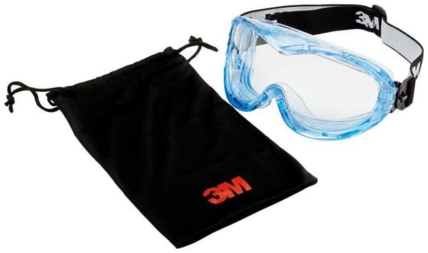 Produktbild: 3M Fahrenheit FHEIT Vollsichtbrille mit Antikratz-Schutz Blau, Schwarz EN 166 DIN 166