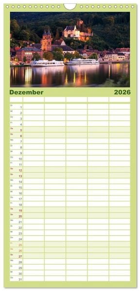 Produktbild: Familienplaner 2026 - Burgen in Deutschland mit 5 Spalten (Wandkalender, 21 x 45 cm) CALVENDO
