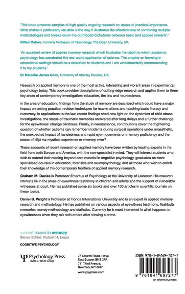 Produktbild: Current Issues in Applied Memory Research