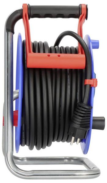 Produktbild: Brennenstuhl 1218900 Kabeltrommel 25.00 m Schwarz Schutzkontakt-Gummi-Stecker